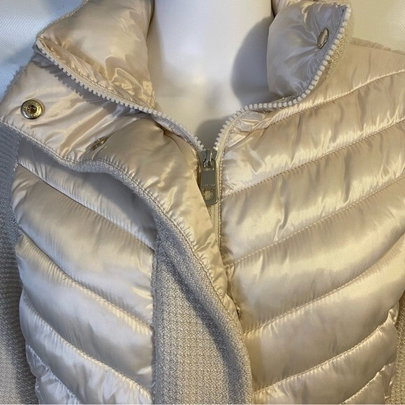 Calvin Klein Women's Sweater Trim Puffer Jacket Champaign Size M - Picture 5 of 12